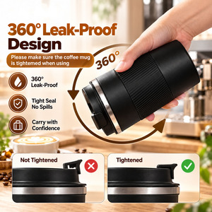 13oz 17oz Popular Style Stainless Steel Coffee Cup Spill Proof Travel Mug with LED Temperature Display Lid Thermos Tumblers - Product Image 4