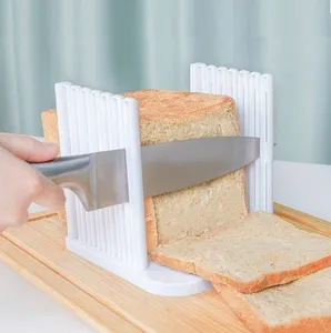 Adjustable Toast Thickness Slicer Plastic Kitchen Tools Foldable Detachable Bread Cutter