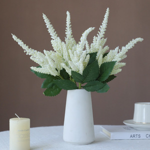 Flor Artificial Ruilisi, Tallo Único, Cola de Rata, Seda Blanca y Verde, Decoración para Bodas y Hogar, Accesorio de Fotografía - Product Image 1