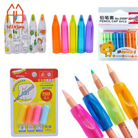 En stock : Ensemble de protège-crayons en silicone souple, rallonges et capuchons pour crayons, correcteur de posture d'écriture pour enfants, protecteur de pointe de crayon