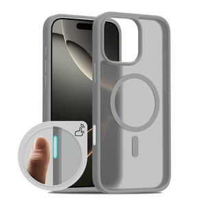 เคสโทรศัพท์มือถือแบบ2-in-1ทำจากอะคริลิคโปร่งใสสำหรับ17pro สีดำสูงสุดพร้อมปุ่มใช้งาน Ai - Product Image 1