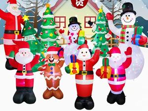 Decoración Navideña Publicitaria Personalizada, Muñeco <span class=keywords><strong>de</strong></span> Nieve Gigante Inflable para Exteriores, <span class=keywords><strong>Disfraz</strong></span> <span class=keywords><strong>de</strong></span> Santa Claus, Traje Divertido para Adultos, Traje Inflable <span class=keywords><strong>de</strong></span> Terylene - Product Image 3