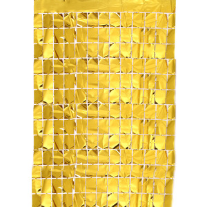 Rideau de pluie carré en soie, surface brillante, avec franges et pompons, pour décoration d'anniversaire, toile de fond de fête de mariage et fête de Noël - Product Image 2