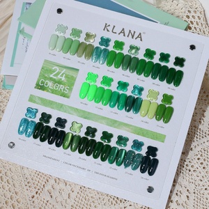 Gel à ongles professionnel à faible odeur, effet œil de chat, UV LED, vert pailleté, auto-nivelant, commande en gros KLANA - Product Image 5