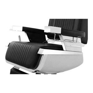 كرسي حلاقة بيلمونت الأسود العتيق لصالونات الشعر؛ كراسي حلاقة قابلة للإمالة وتعمل بالضغط الهيدروليكي معروضة للبيع؛ أثاث صالون عالي الجودة - Product Image 5