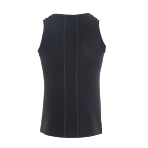 Camiseta sin mangas ajustada de lana merina para hombre, ropa de Fitness sin olor con logotipo personalizado para entrenamiento de gimnasio, tela teñida de hilo de 180GSM - Product Image 2