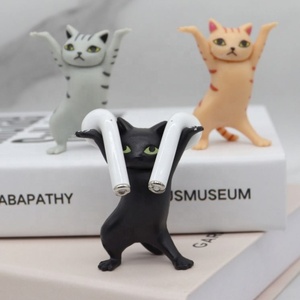 Mini chat décoratif mignon de dessin animé Kawaii jouets PVC 5PCS figurines de chats d'action - Product Image 4