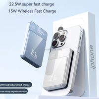 OEM/ODM, batterie externe magnétique portable de haute qualité, mini 5000mAh, chargeur rapide sans fil 15W, batterie externe 10000mAh