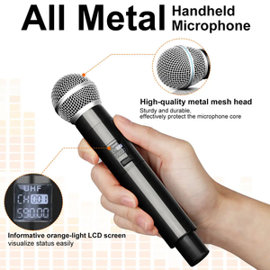 Système de Microphone Sans Fil Professionnel X4, 1 Émetteur 4 Récepteurs, Micros à Main pour <span class=keywords><strong>Karaoké</strong></span> et Chant en Église - Product Image 3
