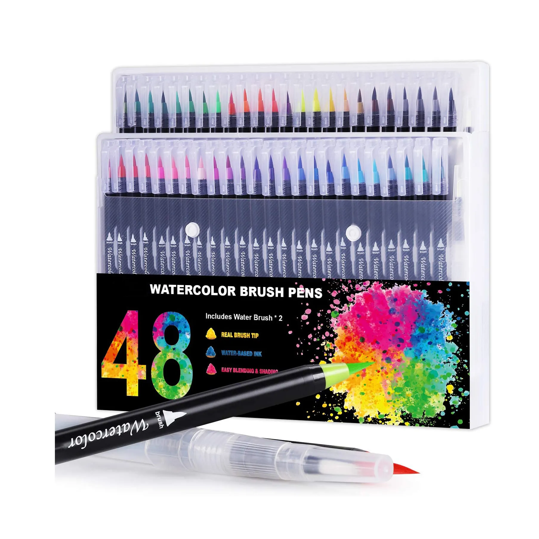 Bút Vẽ Màu Nước Có Thể Nạp Lại 48 + 2 Bút Nước Cho Nghệ Sĩ, Người Mới Bắt Đầu, Người Lớn Và Trẻ Em Vẽ