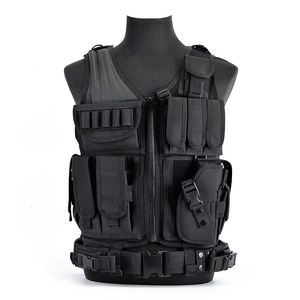 Gilet tactique en maille anti-couteau respirant avec fermeture éclair, équipement de protection extérieur tendance pour les passionnés - Product Image 1