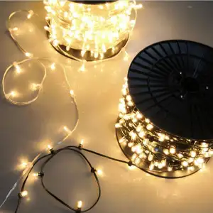 100m rolo 666 cordas de lâmpada, substituição 12 volts led conjunto de luz quente branco pisca-pisca corda luzes