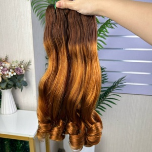 ผมแท้สีเบอร์กันดีแบบฟูมิ ซุปเปอร์ดับเบิ้ลดรอน เวอร์จิ้น 12a  แบบมัดเป็นช่อ  ลอนเด้ง - Product Image 3