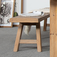 Ensemble de table à manger en bois de style rustique farmhouse, 3 pièces, antique, écologique, durable, meubles pour la maison, pour hôtels, restaurants