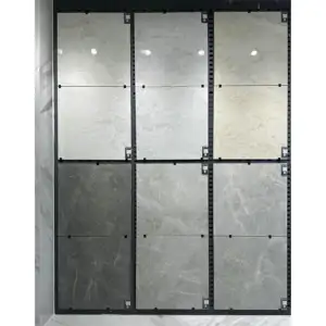 Surface émaillée de carreaux de porcelaine mats en pierre grise moderne de 600x600x8/9mm pour la décoration intérieure de styles rustiques et européens