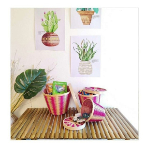 Boîte de rangement multifonctionnelle en bambou traditionnel, design artisanal écologique, couvercle pratique pour salon, chambre d'enfant, buanderie - Product Image 3