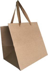 Sacs en papier kraft écologiques personnalisés pour supermarchés, avec poignée, pour cadeaux, vente en gros - Product Image 2