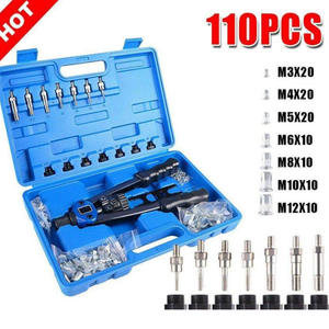 110pc Manual <b>Riveting</b> <b>Machine</b> Kit M3-M8 Threaded Nut <b>Riveting</b> Gun Nut Tool New and Used Condition Available - Product Image 5