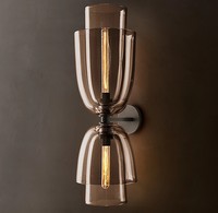 Appliques murales en cristal dorées, style moderne italien, nouvelle décoration artistique de luxe pour hôtel, villa et mariage