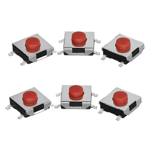 สวิตช์ SMD ขนาด 6*6*4.3 มม. สวิตช์แบบกด 4 ขา สีแดง - Product Image 5
