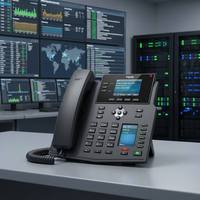 Téléphone IP professionnel X4U Gigabit avec écran couleur double de 2,8 pouces, 12 lignes SIP, 30 touches DSS, PoE, conférence 6 voies, VoIP professionnel