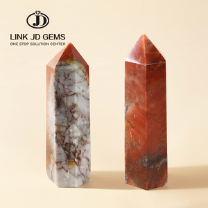 Chất Lượng Cao Đá Trang Trí Tự Nhiên Châu Phi Máu Đá Lục Giác Cột Trang Trí Thủ Công Mỹ Nghệ Giá Thấp Bán Buôn - Product Image 1