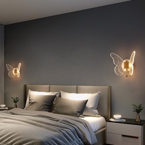 Lampe murale LED papillon, <span class=keywords><strong>design</strong></span> pour chambre à coucher, couloir, décoration murale, lumière pour chambre à coucher, salon, salle à manger - Product Image 5