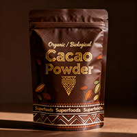 Sachet à fermeture éclair personnalisé pour sacs en plastique en poudre de cacao de 50g 100g 200g