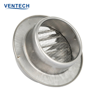 Tapa de Ventilación Redonda de Acero Inoxidable con Malla Protectora para Sistemas de Ventilación de Aire en Almacenes