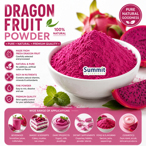 Polvere di Frutta del Drago Rossa Liofilizzata Istantanea Solubile in <span class=keywords><strong>Acqua</strong></span>, Puro Colorante <span class=keywords><strong>Naturale</strong></span> per Dolci e Bevande - Product Image 1