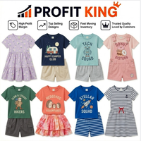 All Over Fresh Fruit Print Zomerset voor babymeisjes, mouwloze gelaagde rok, meerdere kleuren, willekeurige mix, cool pakket, snelle verzending