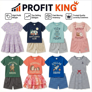 Conjunto de Verano para Niñas con Estampado de Frutas Frescas, Falda Corta de Varias Capas, Colores Surtidos, Envío Aleatorio - Product Image 1