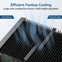Boîtier PC industriel sans ventilateur Core I7-1355U avec GPIO, 6 ports COM RS232 RS485, 4 ports LAN, prise en charge de la tension large bande 9-36V, système Linux