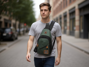 Borsa da Petto per Uomo in Tela con Chiusura a Cerniera per Uso Esterno e Viaggi in Tutte le Stagioni - Product Image 2