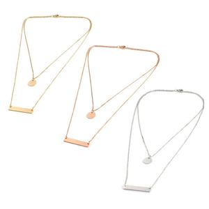 Nouveau design 2024 – Collier vierge en acier inoxydable plaqué or, anti-ternissement, pour gravure – Vente en gros - Product Image 1