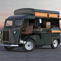 Vente flash : Food truck vintage, camion de restauration rapide, camion de café mobile, kiosque alimentaire, style rétro, marché européen, moto Elote