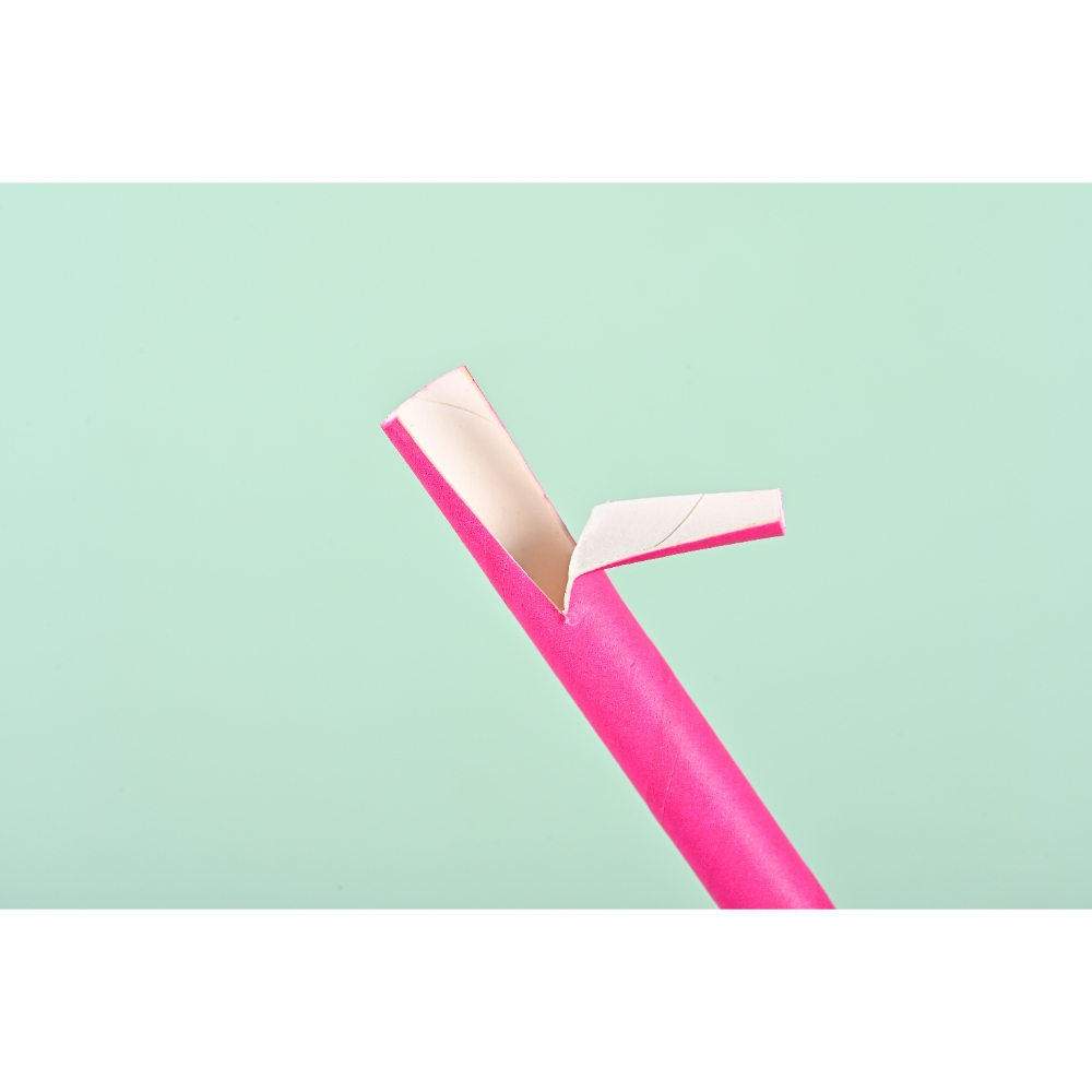 Eco-Friendly Disposable Paper Straw Biodegradable Bubble Tea Straw Individually Wrapped for for Juice Coffee Beverages