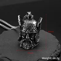 Pour Amazones Offre Spéciale rétro nordique Viking tête de guerrier à un œil Style de moto en acier inoxydable équitation cloche pendentifs de mode