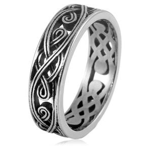yunnique Stainless Steel <b>Ring</b> Hollow <b>Celtic</b> Design Unisex Fashion Jewelry Gift Size Us - Product Image 1