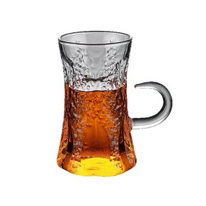 كوب شاي بعد الظهر راقي بتصميم أوروبي، كوب قهوة تركي زجاجي فاخر وعصري مع صحن، كوب شاي أسود للمنزل - Product Image 5