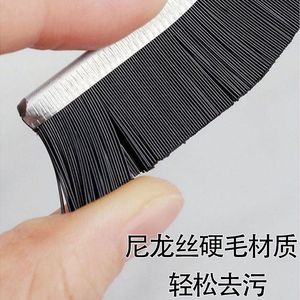 Crack <b>Cleaner</b> Brush With Stiff Nylon Bristles Black Hanging Loop For Bathroom Kitchen <b>Tile</b> Floor Cleaning - Product Image 2