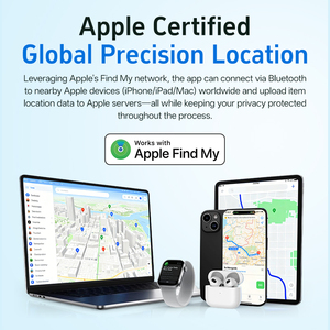 อุปกรณ์ติดตามป้องกันการสูญหายค้นหาแท็ก MFI สมาร์ทแท็กติดตาม BLE ตัวค้นหากุญแจและตัวระบุตำแหน่งสินค้าสำหรับกุญแจกระเป๋าเงิน iOS GPS - Product Image 2
