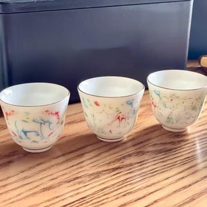 Service de table de luxe en porcelaine fine, série D, 5 pièces, motifs peints à la main, idéal pour un cadeau entre amis - Product Image 3