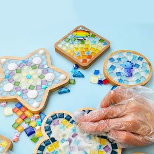 Kit de Bricolage Mosaïque pour Enfants en Promotion : Kit d'Outils à Rainures en Bambou pour la Fabrication Artisanale de Sous-Verres – Pack Matériel pour Coasters - Product Image 6