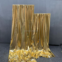Rideau de fond métallique or et argent Muwei, draperie en tissu brillant pour la décoration de scène de mariage et d'événements