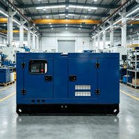 Générateur diesel super silencieux à faible bruit, démarrage automatique, refroidissement par eau, 20 kVA à 200 kVA, unité de production d'énergie industrielle pour chantier de construction