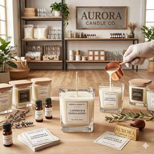 10 oz <strong>Square</strong> <strong>Candle</strong> Jars with Bamboo Lids Thickened High Transparency Glass, <strong>Candle</strong> Making Containers for Private Label - Product Image 6