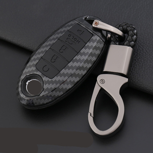 Housse de clé télécommande de voiture, en Fiber de carbone, <span class=keywords><strong>pour</strong></span> <span class=keywords><strong>Nissan</strong></span> <span class=keywords><strong>Qashqai</strong></span> J10 J11 note micra x-trail t31 t32 - Product Image 4