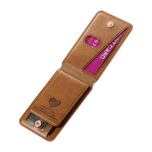 Nouvelle coque de téléphone de luxe en PU imperméable avec porte-cartes miroir et fermeture à clip pour iPhone 16 Pro Max Plus - Product Image 4