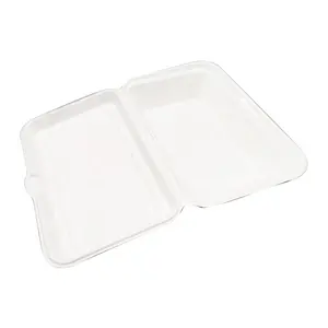 Kingwin Disposable Biodegradable Sugarcane Bagasse Molded Pulp Paper Food Packaging Container Box